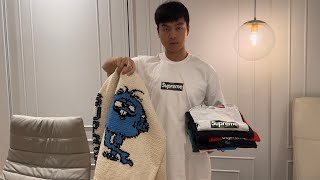 Supreme Box Logo Week 17 FW23 Winter Tees  Camacho Cowichan Sweater NYC Tee amp Box Logo Tee Season [upl. by Kcirdes]