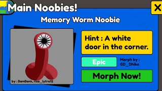 How to get memory worm noobie in Roblox find the noobies [upl. by Akiraa981]