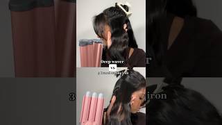 Deep waver VS 3 barrel curling iron beachwaveshair wavyhair hairtutorial hairtools shorts [upl. by Thaine]