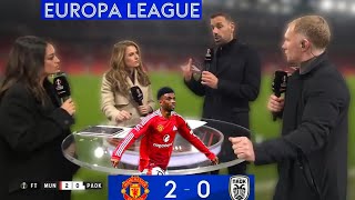 quotMan Utd vs PAOK 20 Paul Scholes Van Nistelrooy Amad Diallo React to Europa League Victoryquot [upl. by Anal]