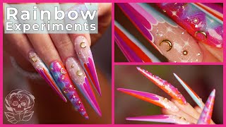 Drag Through Nail Art  Recycling Jewellery for Nails [upl. by Rennoc]