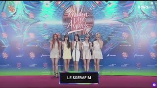 LE SSERAFIM at the 2023 GOLDEN DISC AWARDS  RED CARPET CUT [upl. by Newlin710]