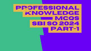 SBI SO IT Officer SBI SO Professional Knowledge Questions Part 1 [upl. by Tatianna]