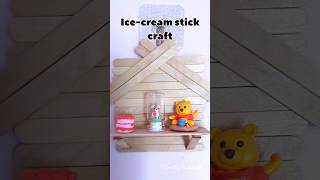 Icecream stick craft  DIY wall decor diy superclay art trending icecreamstickcraft [upl. by Akinahs766]