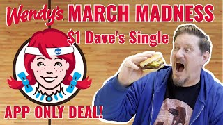 Wendys March Madness 1 Daves Single Review  Exclusive App Deal [upl. by Elodia295]