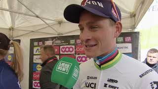 Mathieu van der Poel  Interview before Liège  Bastogne  Liège 2024 [upl. by Thalassa]