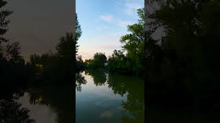 The River Carrión from Puente Mayor Palencia Spain [upl. by Refinnaej]