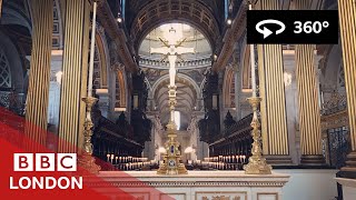 360° Video Inside St Pauls Cathedral  BBC London [upl. by Jory]