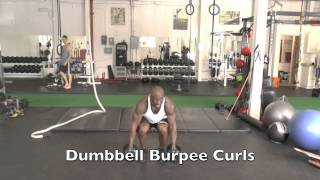 Burpees  Burpee Workout with Dumbbells [upl. by Pik]