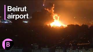 Middle East Huge Blasts Near Beirut Airport as Israel Intensifies Attack [upl. by Tedd]