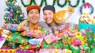 Opening Christmas Presents 2016 • MUKBANG [upl. by Aerdied]