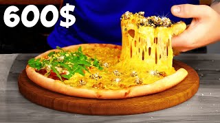 Teuerste Pizza der Welt  Wir haben 700 Gold Pizza zubereitet von VANZAI KOCHEN [upl. by Kamillah619]