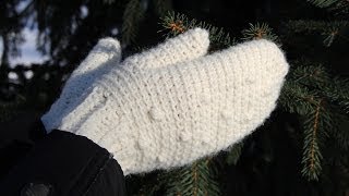 How to crochet mittens  video tutorial for beginners [upl. by Llet]