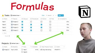 How To Use Notion Formulas  Ep 1 Project Management Days Remaining To Deadline [upl. by Yruama]