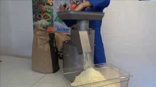 BrunnerAnliker PKR trade shredding machine for chocolate nuts bread and rework [upl. by Ynettirb]