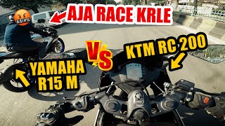 Race With R15m vs KTM RC 200  Manna Gill Vlogs  Kawa H2 [upl. by Renate]