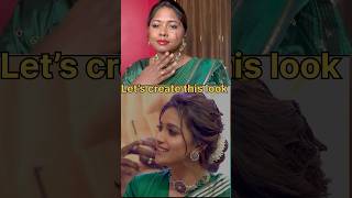 GRWM in a green saree look  full video in channel [upl. by Anires]