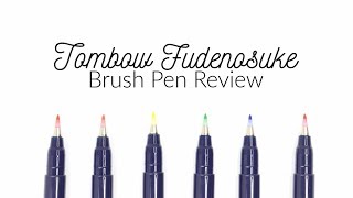 Tombow Fudenosuke Brush Pen Review for Handlettering and Modern Calligraphy [upl. by Behah499]