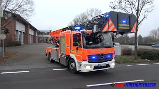 Erstmalig  neue MagirusLeiter DLAK2312 Feuerwehr Rüsselsheim Hauptamtliche Kräfte [upl. by Trebor60]