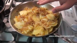 Potatoes Lyonnaise  NoRecipeRequiredcom [upl. by Helyn]