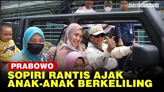 Momen Prabowo Sopiri Rantis Ajak Anak anak Berkeling di Indo Defence 2022 [upl. by Anaeirb]