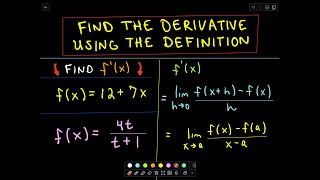 ❖ Finding a Derivative Using the Definition of a Derivative ❖ [upl. by Wun443]