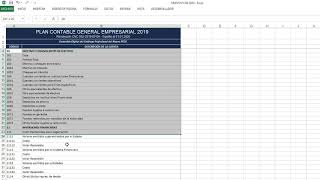 Plan Contable General Empresarial 2020 en archivo excel [upl. by Ardiekal]