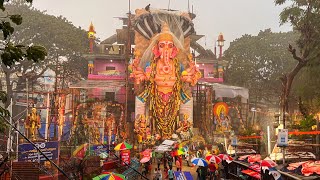 Khairatabad Ganesh In Full Rain 🌧️  Khairatabad Ganesh Shobha Yatra Works Process Going On [upl. by Arada]