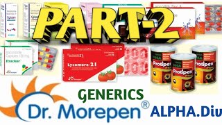 drmorepen ALPHA DIVISION generic MEDICINE BRANDS IN INDIAN MARKET generic medicine [upl. by Nade]