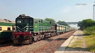 Shalimar Express amp Rehman Baba Express at Darul Ehsan Station Pakistan Railways [upl. by Epner]