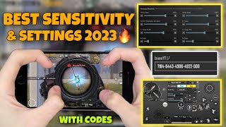 NEW😱BEST SENSITIVITY amp SETTINGS 2023🔥 4 Finger Claw Gyroscope  PUBG MOBILE [upl. by Emeric]