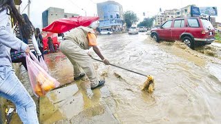 Clearing Storm Drain Blockages Removal For Major Street Flooding [upl. by Asserac]