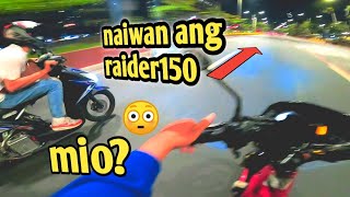 mio loaded vs raider haha nagkasubukan sa traffic [upl. by Ylrebnik]