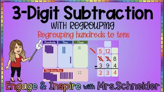 3Digit Subtraction WITH Regrouping Regrouping Hundreds to Tens [upl. by Crissy]