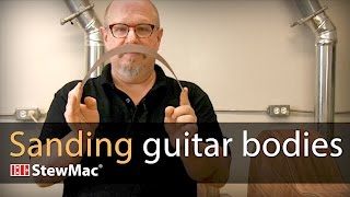 Michael Greenfield shows how to sand guitar bodies [upl. by Garlanda825]