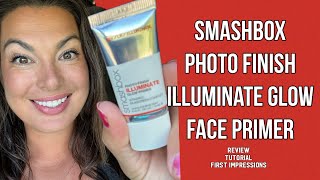 Smashbox Photo Finish Illuminate Glow Face Primer  first impressions review tutorial smashbox [upl. by Michal784]