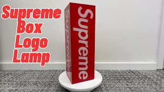 Supreme Box Logo Lamp Unboxing FW23 Week 1 Accessory [upl. by Solim]