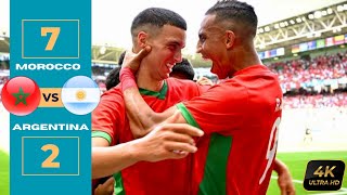 Morocco Stuns Argentina with 71 Victory in Paris 2024 Olympics [upl. by Innis663]