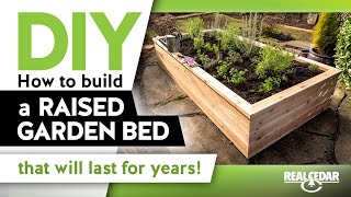 DIY  How to build a Raised Garden Bed  RealCedarcom [upl. by Odirfliw513]