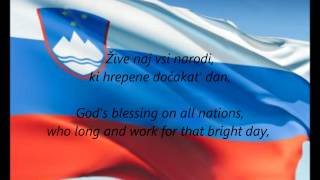 Slovenian National Anthem  quotZdravljicaquot SLEN [upl. by Halonna]