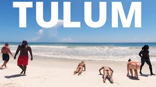 🇲🇽 Tulum Beach Walk during Pandemic  Jungle Gym Beach Workout  Mexico Travel [upl. by Thora]