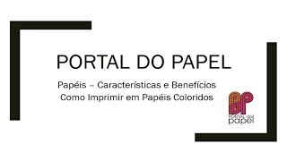 Como Imprimir em Papéis Coloridos [upl. by Mixie]