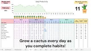 Habit Tracker Spreadsheet [upl. by Yahsat]