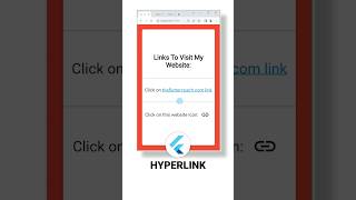 Flutter clickable link🖱️  text and icon hyperlinks⚡ tutorial [upl. by Barabas]