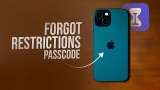 I Forgot my Content and Privacy Restrictions Passcode tutorial [upl. by Atinev]