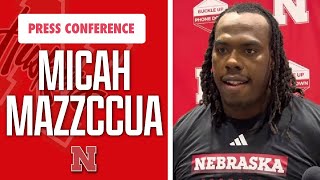 Nebraska OL Micah Mazzccua talks Colorado win [upl. by Sirenay]