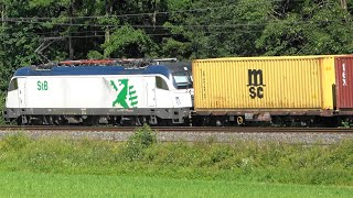 🇦🇹 StB SteiermarkBahn Containerzug von Graz nach Vorarlberg zum Terminal Wolfurt mit Taurus183 717 [upl. by Trillbee]