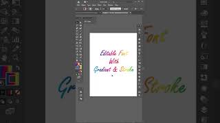 Create Editable Gradient Text in Illustrator minimalcanvas illustrator [upl. by Nakashima]