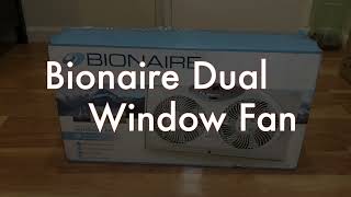 Bionaire Window Fan with Twin 85Inch Reversible Airflow Blades and Remote Control [upl. by Sothena613]