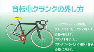 自転車のクランクの外し方 [upl. by Neron]